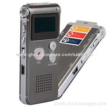 Stereo Digital Voice Recorders, 128x32 Lattice Screen, Support MP1, MP2, MP3, WAV Audio Formats
